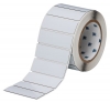 Foam Backed Raised Panel Labels 1'' H x 3'' W White Roll of 250 Labels