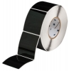 Foam Backed Raised Panel Labels 3.5'' H x 3'' W Black Roll of 250 Labels