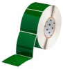 Foam Backed Raised Panel Labels 3.5'' H x 3'' W Green Roll of 250 Labels
