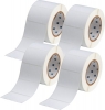 ToughBond Satin Polyester Labels 2'' H x 3'' W White Case of 4 Rolls