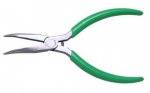 Xcelite 5'' 45° Curve Long Nose Pliers w/ Green Cushion Grips Smooth Jaws