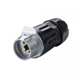 LP-20 Series Waterproof Connector M20 2-Pin Male Docking Plug (Cable To Cable) IP67 Plastic+Zinc Alloy up to 500Vac 20Amp