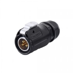 LP-20 Series Waterproof Connector M20 3-Pin Male Plug IP67 Plastic+Zinc Alloy up to 500Vac 20Amp