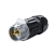 LP-20 Series Waterproof Connector M20 3-Pin Male Docking Plug (Cable To Cable) IP67 Plastic+Zinc Alloy up to 500Vac 20Amp