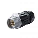 LP-20 Series Waterproof Connector M20 7-Pin Male Docking Plug (Cable To Cable) IP67 Plastic+Zinc Alloy up to 500Vac 10Amp