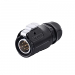 LP-20 Series Waterproof Connector M20 9-Pin Male Plug IP67 Plastic+Zinc Alloy up to 250Vac 5Amp