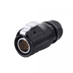 LP-20 Series Waterproof Connector M20 12-Pin Male Plug IP67 Plastic+Zinc Alloy up to 250Vac 5Amp