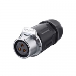 LP-20 Series Waterproof Connector M20 3-Pin Female Docking Plug (Cable To Cable) IP67 Plastic+Zinc Alloy up to 500Vac 20Amp