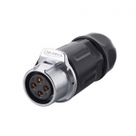 LP-20 Series Waterproof Connector M20 4-Pin Female Docking Plug (Cable To Cable) IP67 Plastic+Zinc Alloy up to 500Vac 20Amp