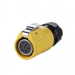 LP-20 Series Waterproof Connector M20 7-Pin Female Plug IP67 Plastic+Zinc Alloy up to 500Vac 10Amp