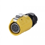 LP-20 Series Waterproof Connector M20 9-Pin Female Plug IP67 Plastic+Zinc Alloy up to 250Vac 5Amp