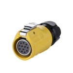 LP-20 Series Waterproof Connector M20 12-Pin Female Plug IP67 Plastic+Zinc Alloy up to 250Vac 5Amp