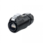 LP-24 Series Waterproof Connector M24 RJ45 Connector Male Plug (without Cable) IP67 Plastic+Zinc Alloy