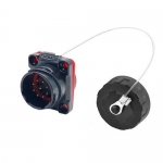 YM-20 Series Waterproof Connector M20 9-Pin Male Panel-Mount Socket IP67 Plastic up to 250Vac 5Amp
