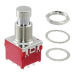 Pushbutton Switch 3PDT On-On 1A 9V 1/Pack