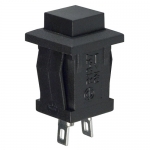 Pushbutton Switch SPST-NO Square Button Black Standard Panel Mount Snap-In 1A 125V 1/Pack