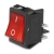 Rocker Switch R5 DPST On-Off Red Rocker 125V Neon Red '' I/O'' 20A 125VAC .250'' QC 1/Pack