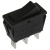 Rocker Switch RB1 SPDT On-On Concave Black 20A 125VAC .250'' QC 1/Pack