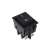 Rocker Switch RB2 DPST On-Off Concave Black '' I/O'' 20A 125VAC .250'' QC 1/Pack