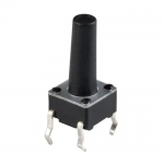 Tactile Switch SPST-NO Top Actuated Black Through Hole 0.05A 12V 1000/Pack