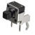 Tactile Switch SPST-NO Side Actuated Black Through Hole Right Angle 0.05A 12V 1000/Pack