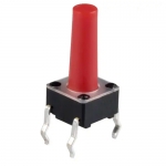 Tactile Switch SPST-NO Top Actuated Black Through Hole 0.05A 12V 750/Pack
