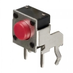 Tactile Switch SPST-NO Side Actuated. Red Through Hole Right Angle 0.05A 12V 1000/Pack