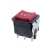 Rocker Switch RVW DPDT On-Off-On Concave Red Rocker '' II-O-I'' Horizontal marking 20A 125VAC .250'' QC 1/Pack