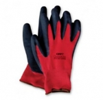 Qualagrip Nitrile Palm Coated (Black) Nylon Knit (Red) Gloves 1 Pair Extra-Small