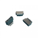SERIAL ATA / SAS Connectors Solder Type 7P Female Right Angle Selective Plating Black Insulator RoHS 1000/Bag