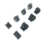 Wafer Nano-Fit DUAL ROW 2.5mm 2X3 Pin Tin Plating Key A Type Black RoHS 1000/Bag