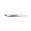 Ideal-tek High Precision Tweezers Anti-Acid/Anti-Magnetic Stainless Steel Tips: Angled Very Fine Superior Finish OAL 120mm