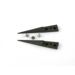 Ideal-tek Carbon Fiber Tips Kit of 2 and 3 Screws Tips: Straight Fine Pointed Strong for  #259CFR.SA Tweezers OAL 40mm ESD Safe