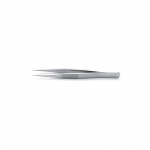 Ideal-tek Mini Tweezers Anti-Acid/Anti-Magnetic Stainless Steel Serrated Handles Straight Fine Sharp Line Serrated Tip OAL 90mm