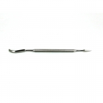 Ideal-tek Stainless Steel Spatula Pointed Tip Arrowshaped and Flat Long Curved with A Rounded Tip OAL 180mm
