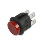 Pushbutton Switch Red Illuminated DPST (On)-Off with Lamp 16A 250VAC