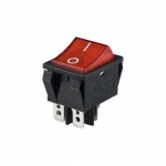 Rocker Switch Quick Connect DPST On-Off with Lamp 16A 250VAC