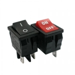 Rocker Switch Red T Type Quick Connect 6A 250VAC
