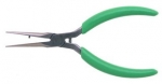 Xcelite 5 1/2'' Long Nose Wiring Pick-Up Pliers w/ Green Cushion Grips Serrated Jaws