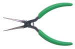 Xcelite 5 1/2'' Slimline Long Needle Nose Pliers w/ Green Cushion Grips Serrated Jaws Carded