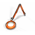 O.C.White 6'' Green-Lite  LED Magnifier 4 Diopter 2X ESD Safe Brilliant Orange