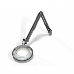 O.C.White 6'' Green-Lite  LED Magnifier 5 Diopter 2.25X ESD Safe Silver
