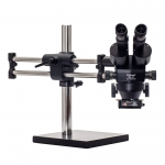 O.C.White Prozoom 4.5 Stereo-Zoom Microscope with 16'' Tall Ball Bearing Base LV2000 B LED Ring Light
