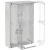 PC Plastic NEMA Enclosure 10.43 x 7.28 x 3.74'' Clear Cover/Door Gray