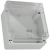 PC Plastic NEMA Enclosure 6.3 x 6.3 x 3.54'' Clear Cover/Door Gray