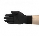 Qualaknit PU Palm Coated Nylon Knit Gloves Black 1 Pair Small