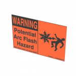 Panduit Adhesive Sign Polyester 'Warning Arc F 5/PK