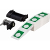 Raised Panel Push Button Labels for M6 M7 Printers 1.5'' x 1.2'' Green 100/Box