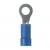 Panduit Pan-Term PV14-8R-C Ring Terminal, Blue, Vinyl, 14-16 AWG, #8 Stud, PK100