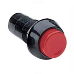 SPST Panel Mt Pushbutton Switch 11.65mm Red Cap 
